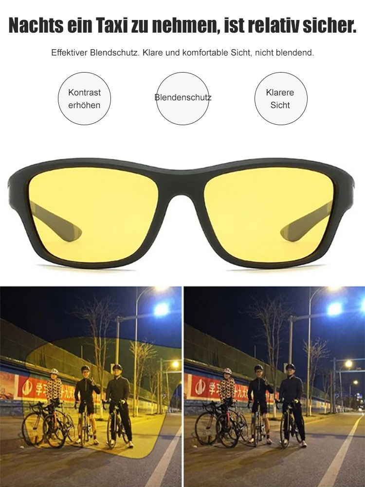 Herren Polarisationssonnenbrille mit bunten Gläsern und Band