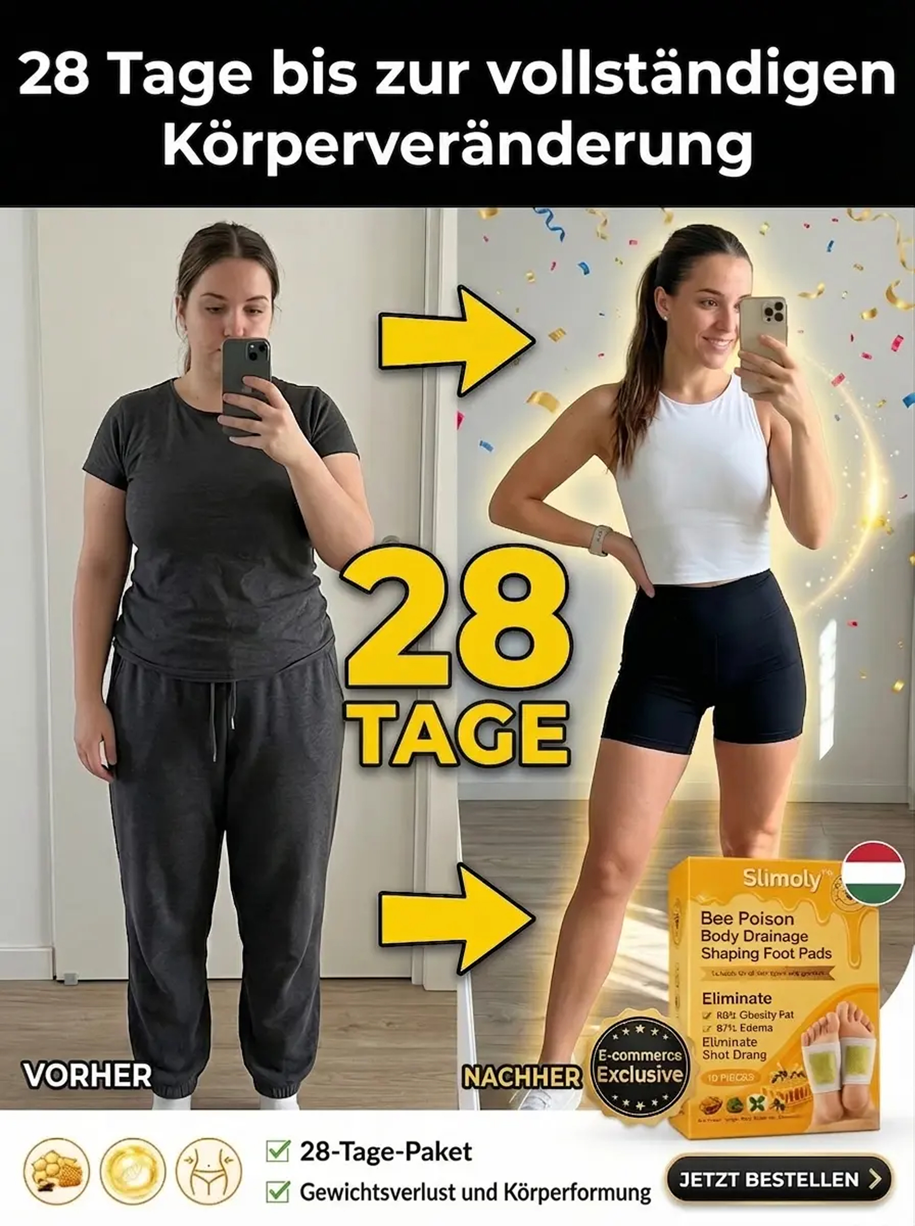 Bienengift-Lymphdrainage-Schlankheitsfußpflaster