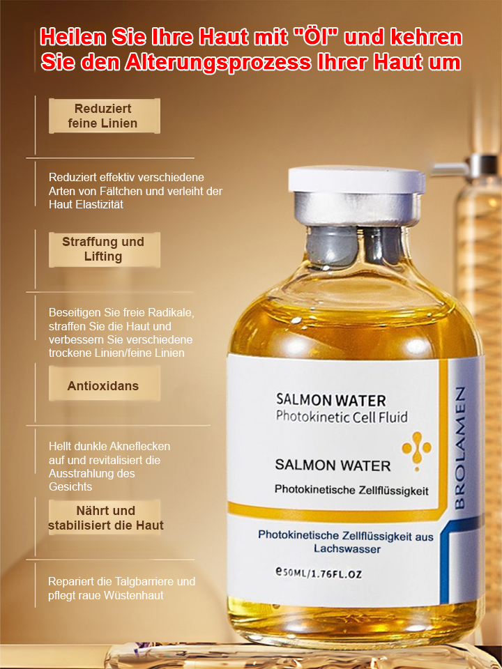 Lachs-Wasser-Glanz-Faltenreduzierendes Serum