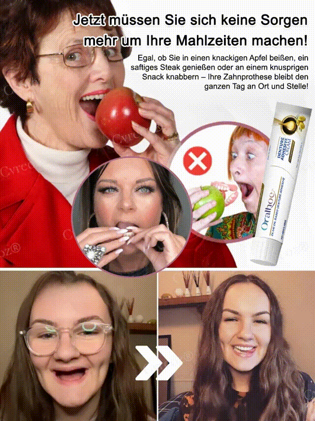 Sicherer und ungiftiger Haftkleber für Zahnprothesen 