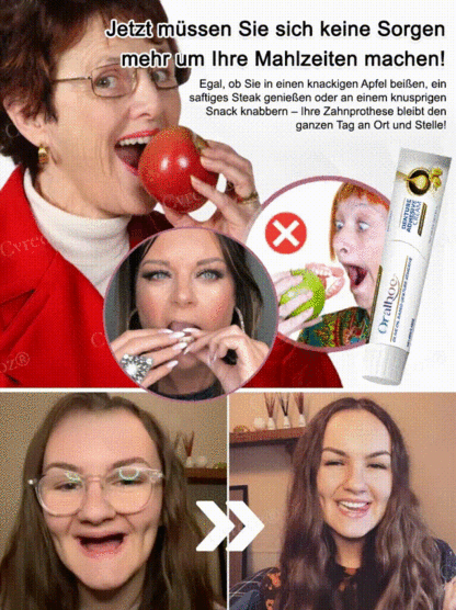 Sicherer und ungiftiger Haftkleber für Zahnprothesen 