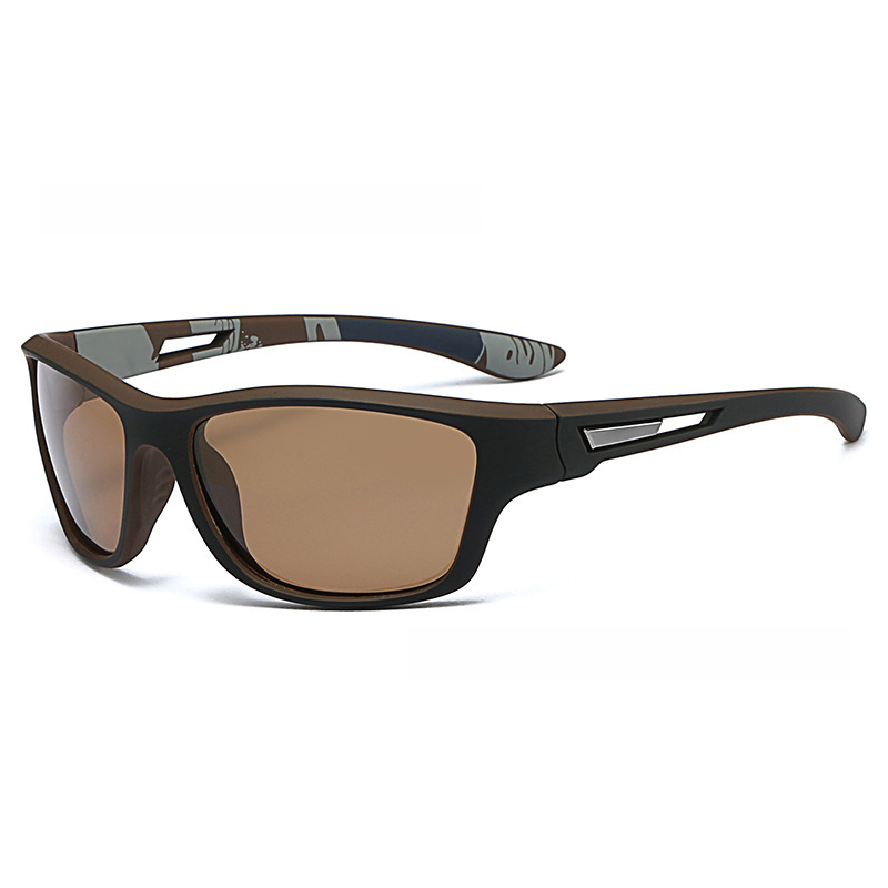 Herren Polarisationssonnenbrille mit bunten Gläsern und Band