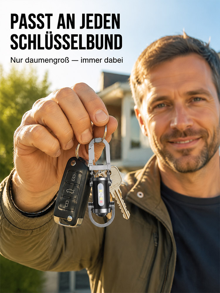 Schlüsselanhänger LED Taschenlampe Powerbank 🔦🔋