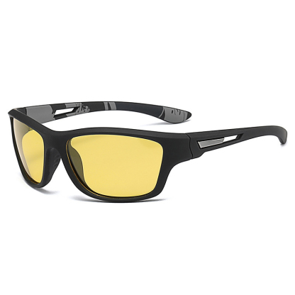 Herren Polarisationssonnenbrille mit bunten Gläsern und Band