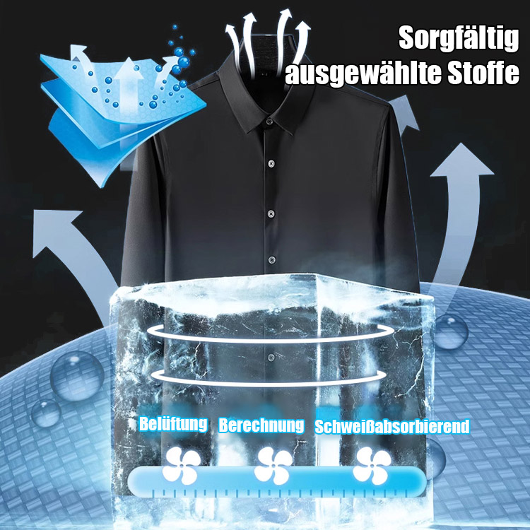 Atmungsaktives, komfortables und hautfreundliches Herrenhemd