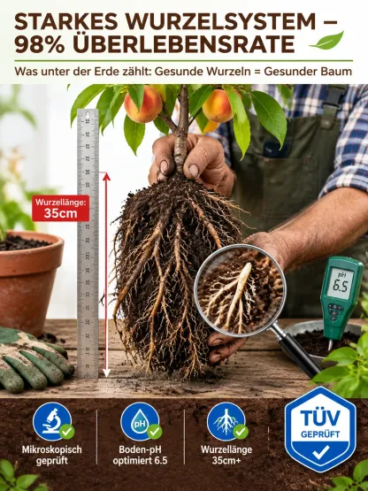 【Schnellwüchsig und widerstandsfähig】Süßer, früh reifender Pfirsichsetzling