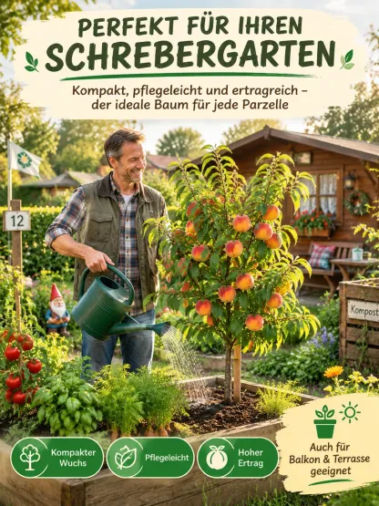 【Schnellwüchsig und widerstandsfähig】Süßer, früh reifender Pfirsichsetzling