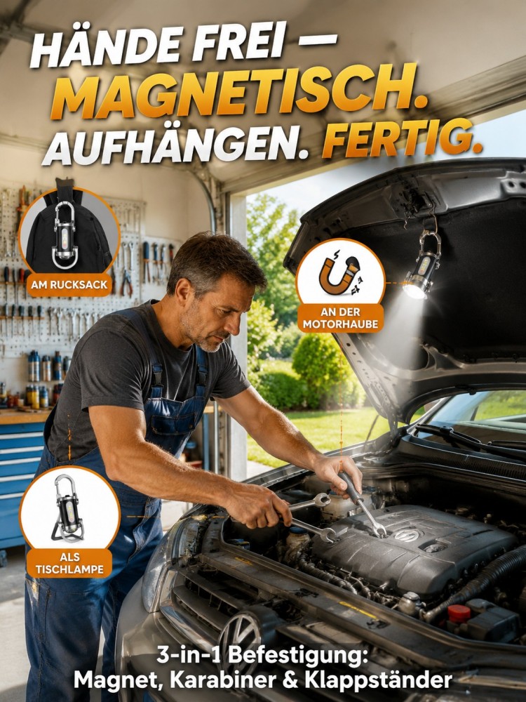 Schlüsselanhänger LED Taschenlampe Powerbank 🔦🔋