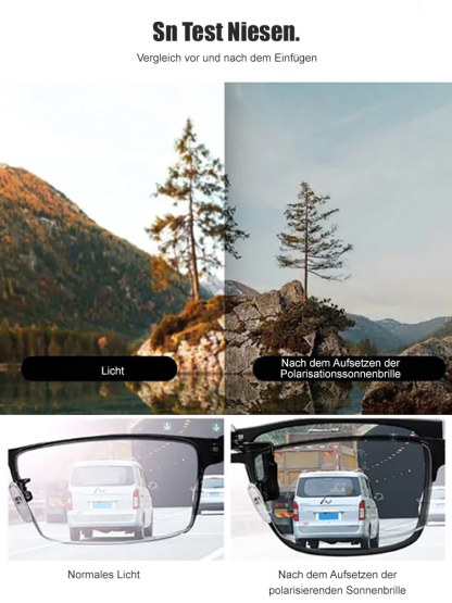 Herren Polarisationssonnenbrille mit bunten Gläsern und Band