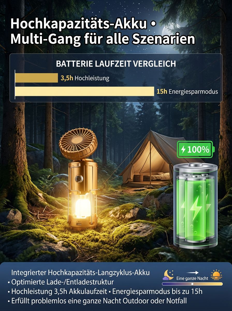 LED-Lüfter Solar-Notlicht