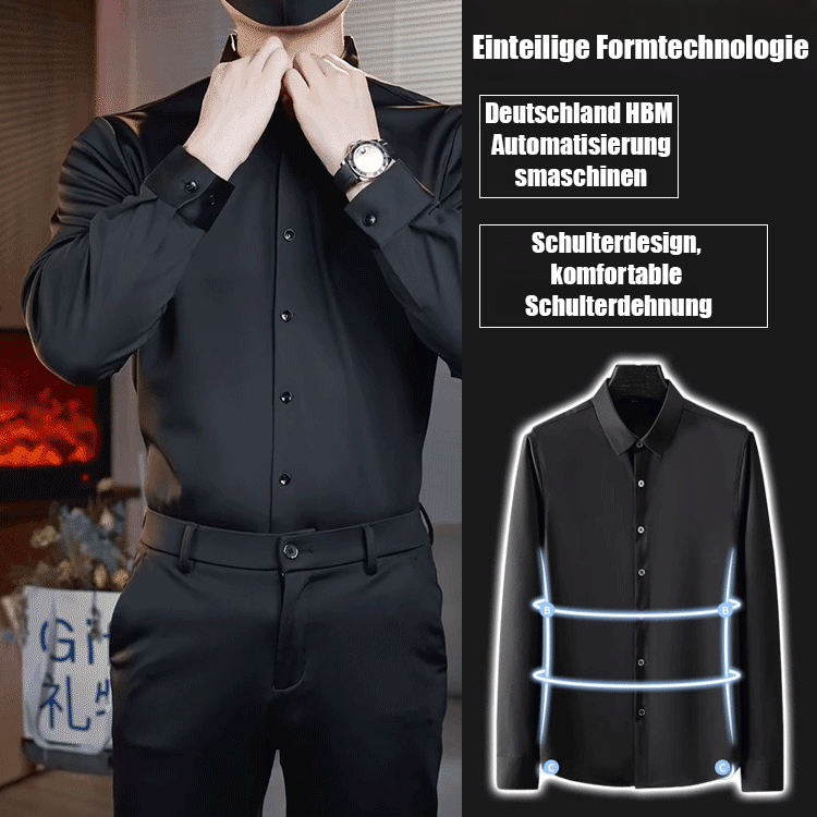 Atmungsaktives, komfortables und hautfreundliches Herrenhemd