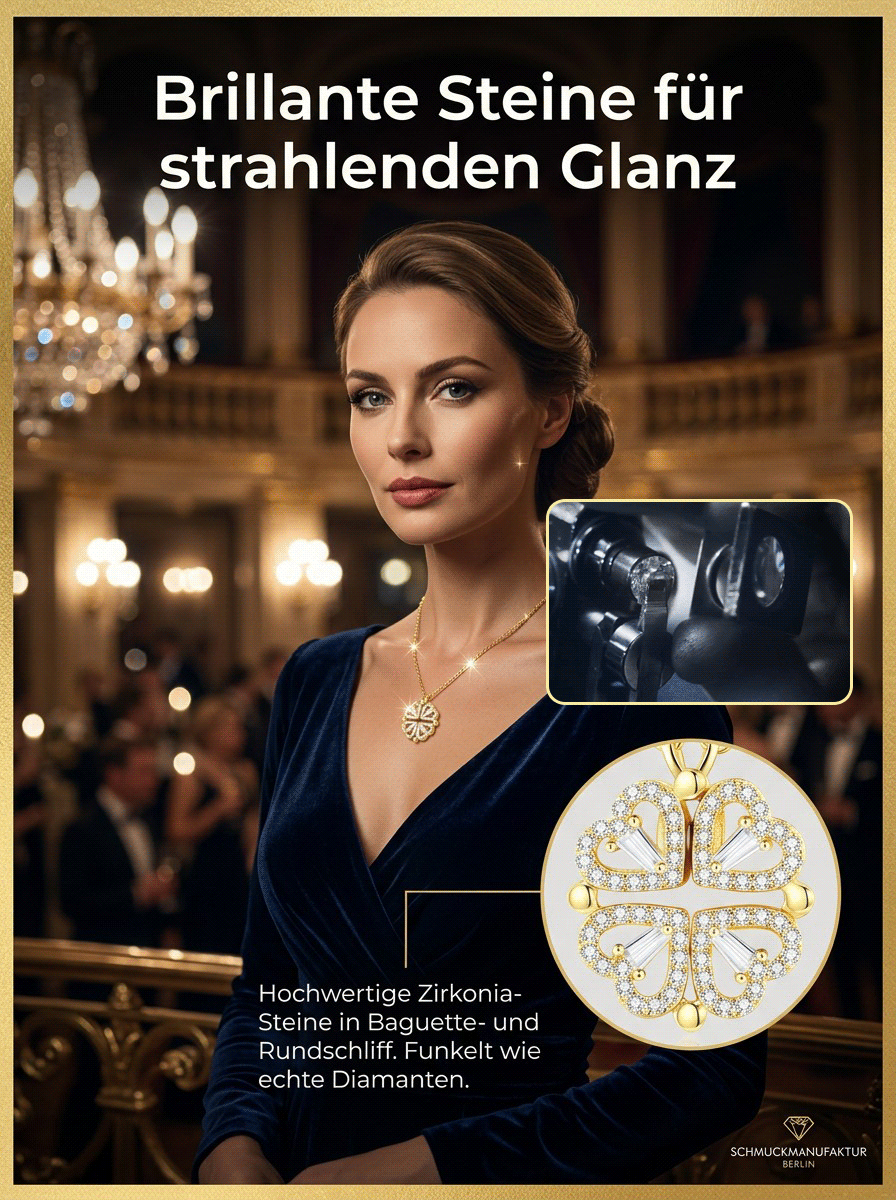 Kollektion Herz & Glücksklee Halskette