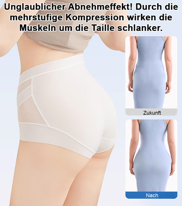 Dünne, doppellagige, nahtlose Spitzenformhose zur Bauchstraffung