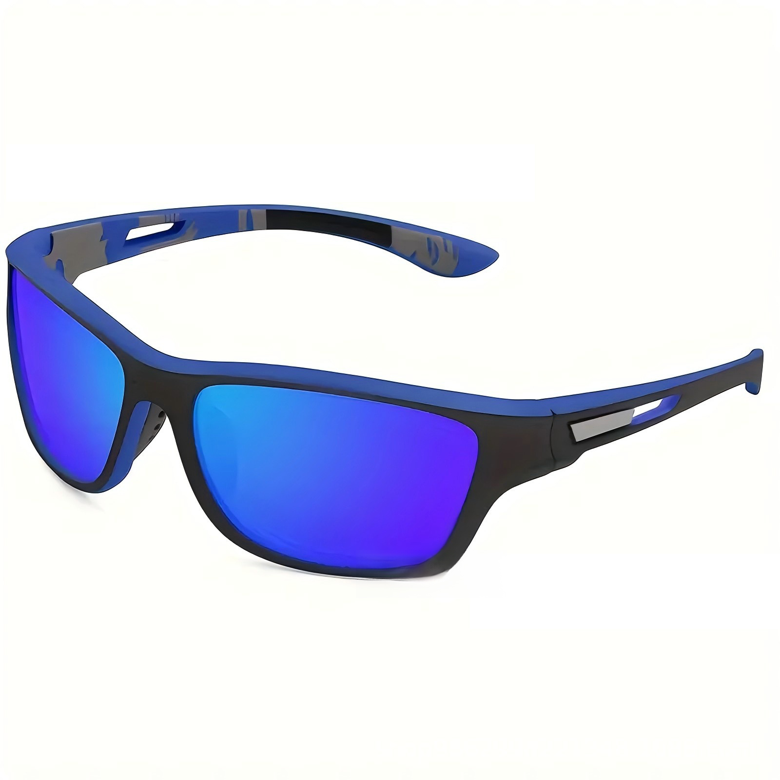 Herren Polarisationssonnenbrille mit bunten Gläsern und Band
