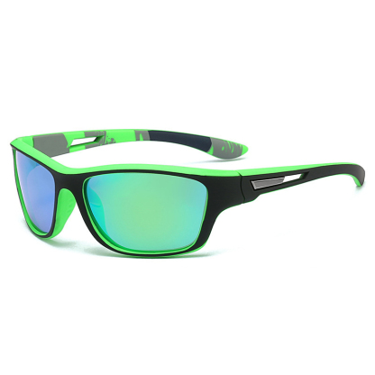 Herren Polarisationssonnenbrille mit bunten Gläsern und Band