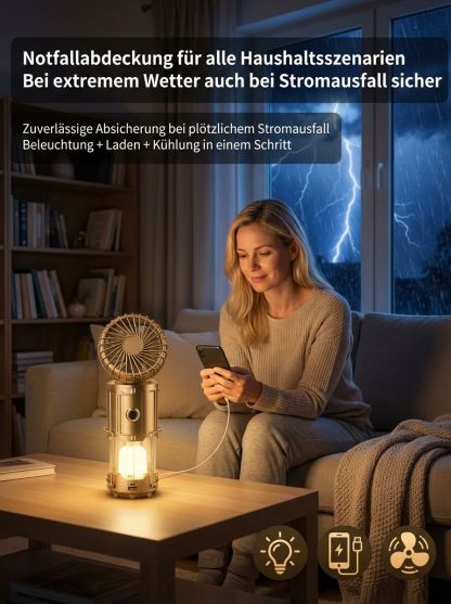 LED-Lüfter Solar-Notlicht