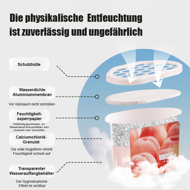 Feuchtigkeitsabsorbierende Trockenmittel-Entfeuchterbox