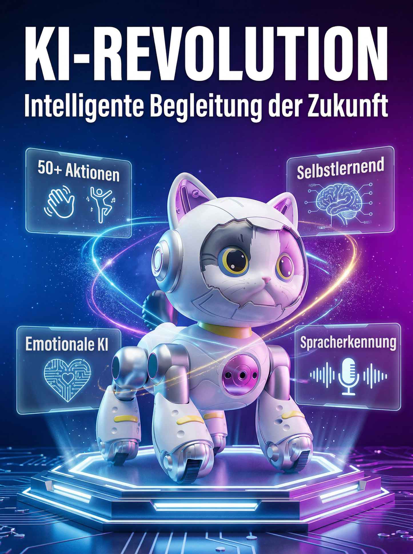 KI-intelligente Maschinenkatze/Maschinenhund