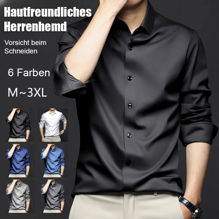 Atmungsaktives, komfortables und hautfreundliches Herrenhemd