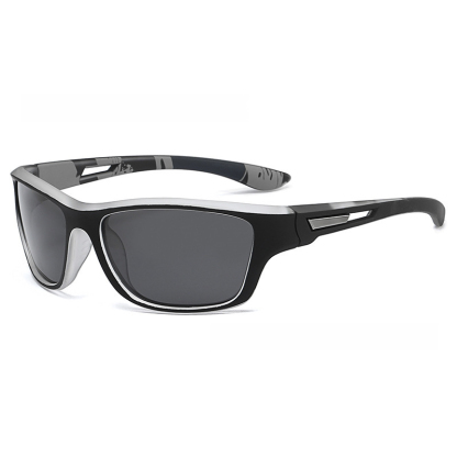 Herren Polarisationssonnenbrille mit bunten Gläsern und Band
