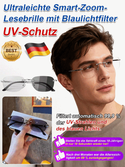 Ultraleichte, intelligente, zoomfähige, lichtempfindliche, farbverändernde, blaulichtblockierende Le