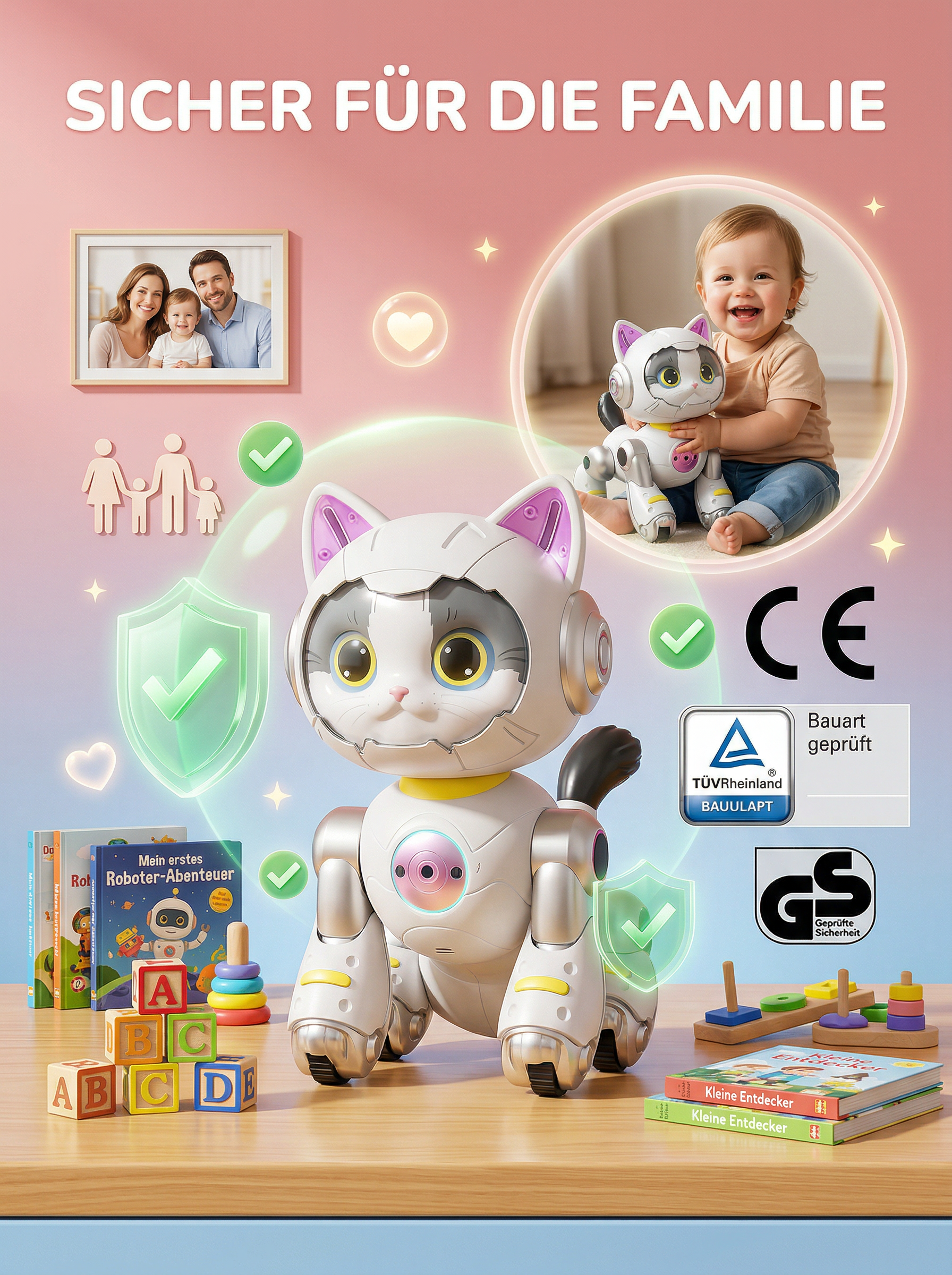 KI-intelligente Maschinenkatze/Maschinenhund