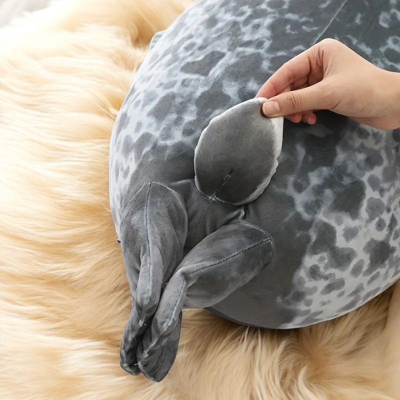 Adorable Large Seal Tummy Time Pillow Plush Toy