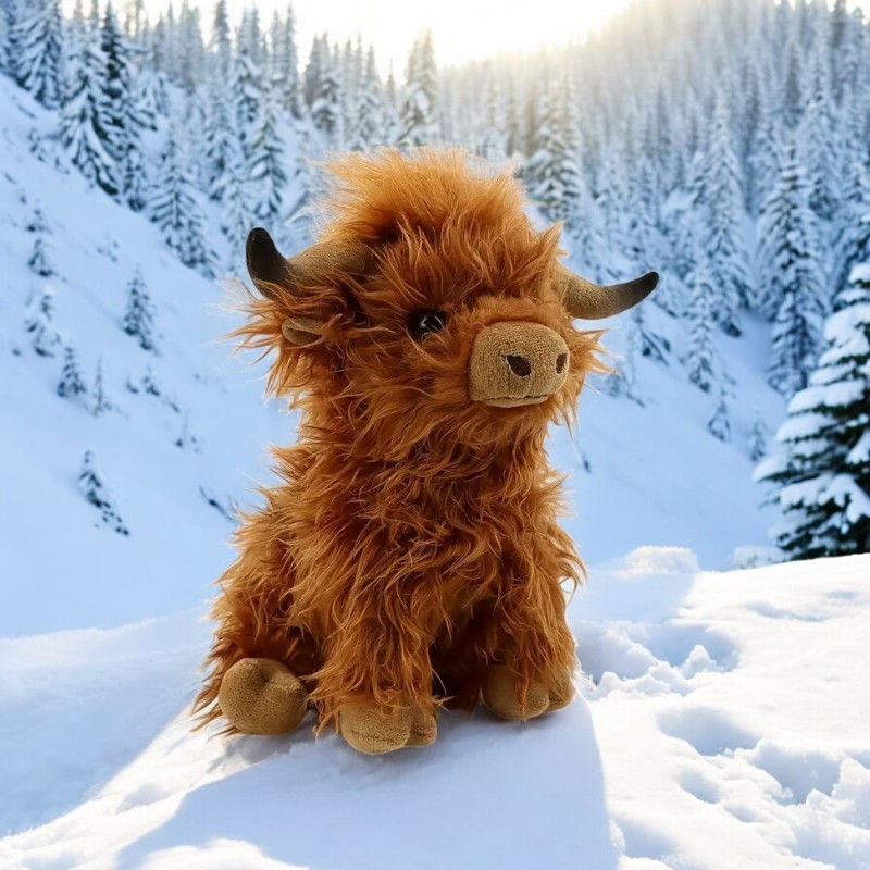 Adorable Mountain Cow Plush Tummy Time Pillow – Soft & Cuddly Toy  Babies Kids