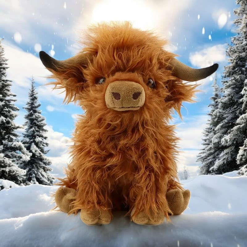 Adorable Mountain Cow Plush Tummy Time Pillow – Soft & Cuddly Toy  Babies Kids