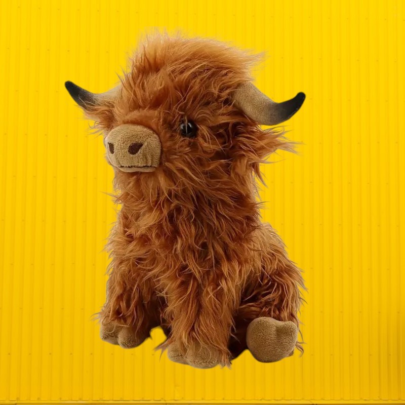 Adorable Mountain Cow Plush Tummy Time Pillow – Soft & Cuddly Toy  Babies Kids