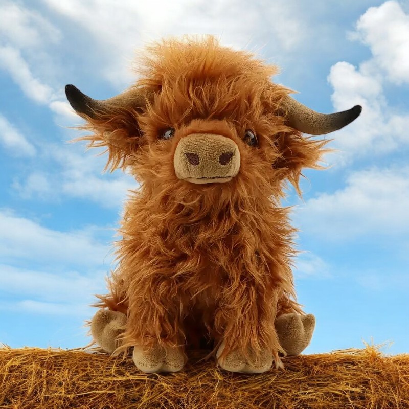 Adorable Mountain Cow Plush Tummy Time Pillow – Soft & Cuddly Toy  Babies Kids