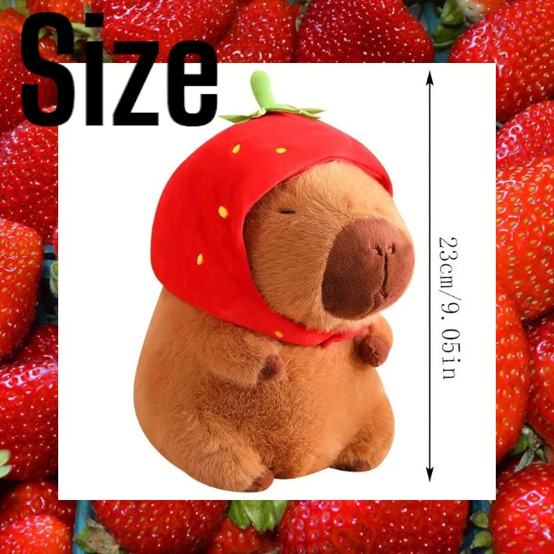 Cute Brown Capybara Scarf Tummy Time Pillow Plush Toy | 9.7-inch Soft 