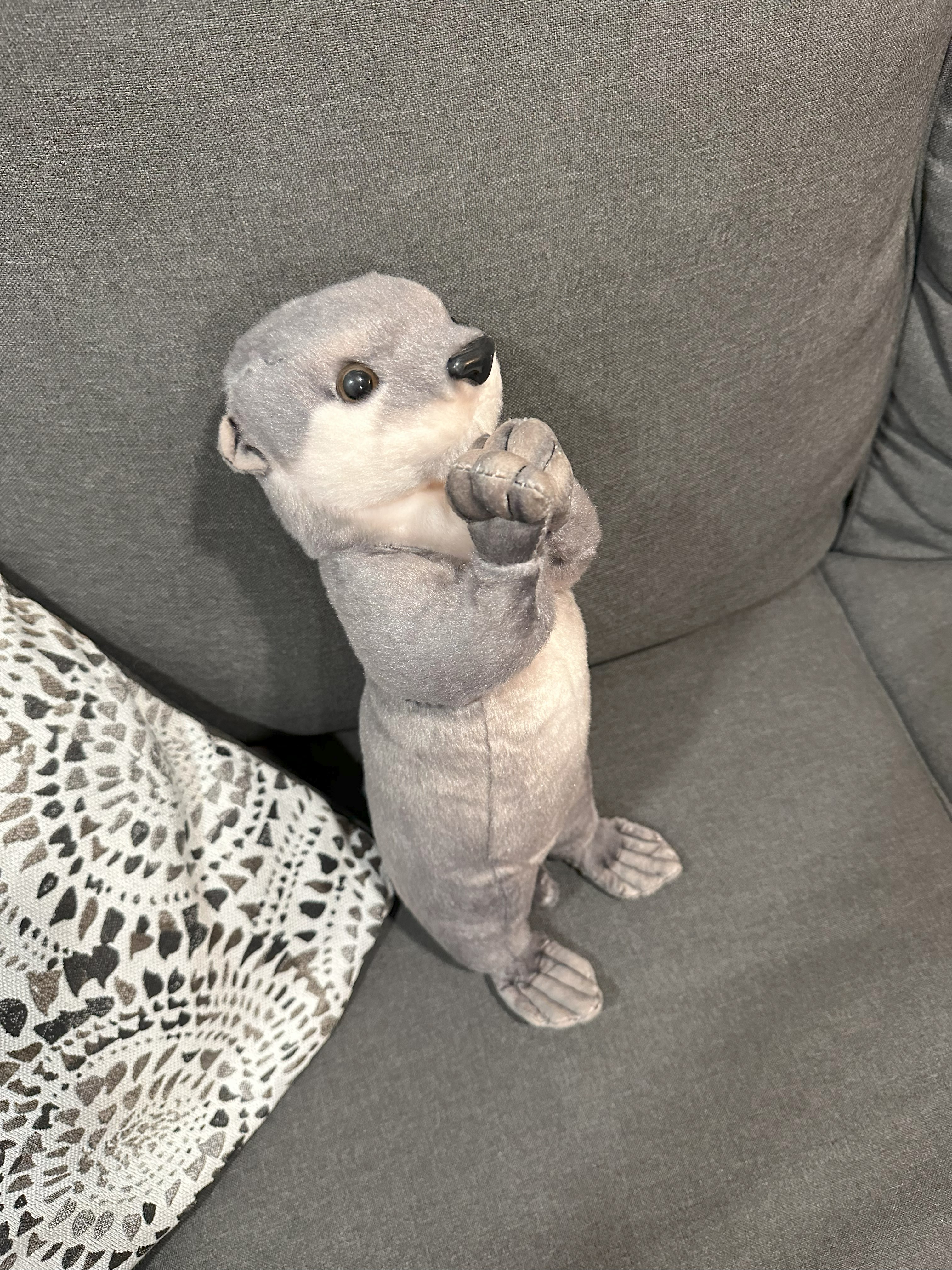 Cute Otter Tummy Time Pillow Plush Toy | 13.8-inch Soft Otter Doll Fun