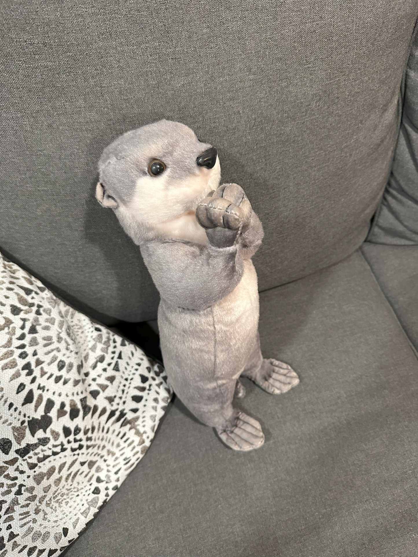 Cute Otter Tummy Time Pillow Plush Toy | 13.8-inch Soft Otter Doll Fun