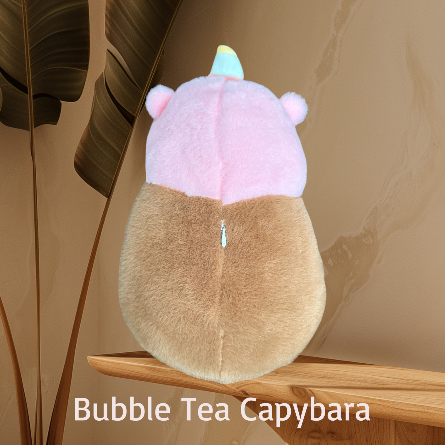 Cute Capybara Bubble Tea Pink Unicorn Tummy Time Pillow Plush Toy