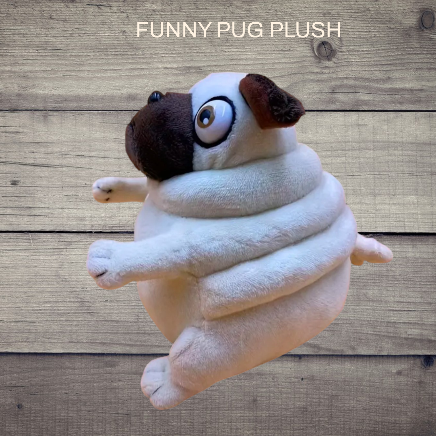 Hilarious Pug Stuffed Animal- 6" Funny Ugly Cute Puppy Plush Toy Valentines Gift