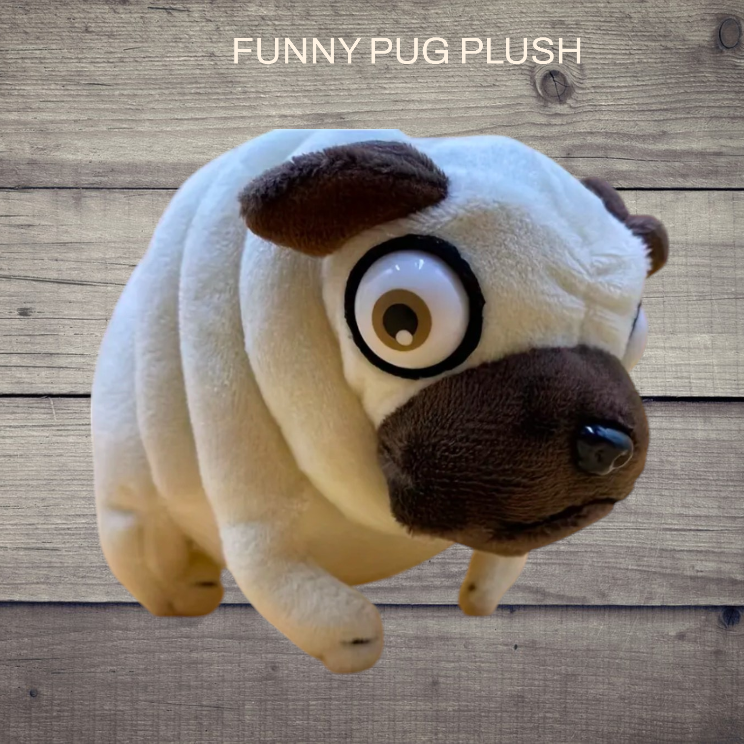 Hilarious Pug Stuffed Animal- 6" Funny Ugly Cute Puppy Plush Toy Valentines Gift