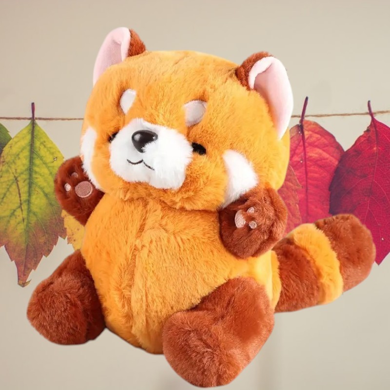 Cute  Red Panda Bear Tummy Time Pillow Plush Toy | Small Medium and Large