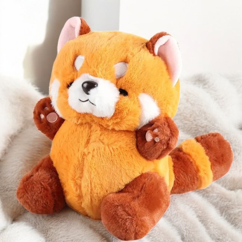 Cute  Red Panda Bear Tummy Time Pillow Plush Toy | Small Medium and Large