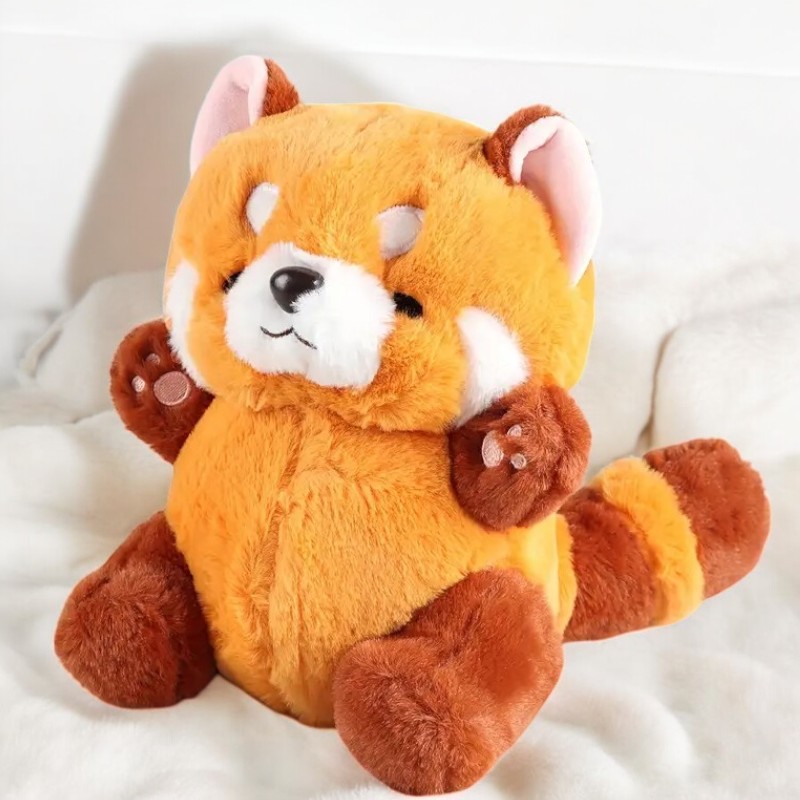 Cute  Red Panda Bear Tummy Time Pillow Plush Toy | Small Medium and Large