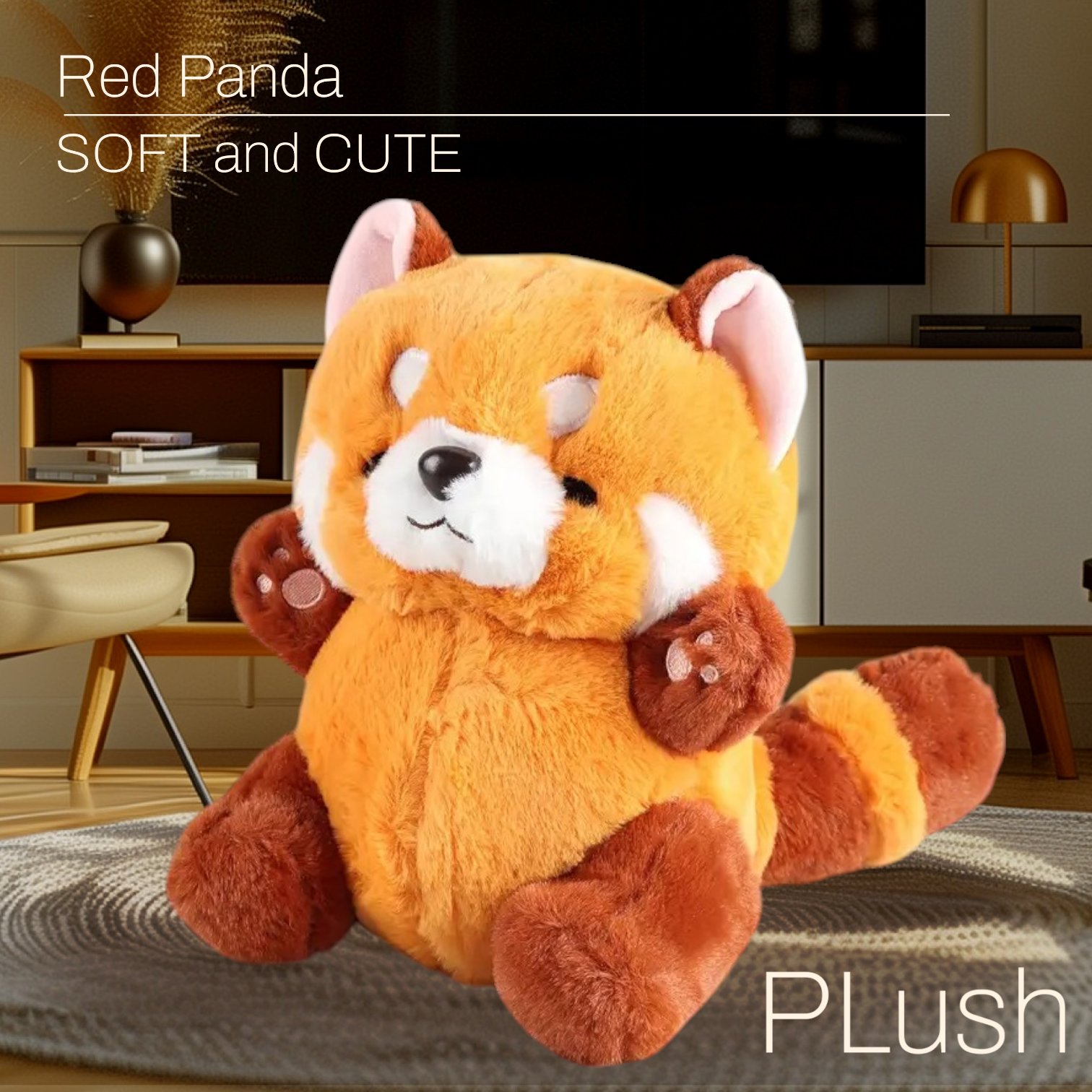 Cute  Red Panda Bear Tummy Time Pillow Plush Toy | Small Medium and Large