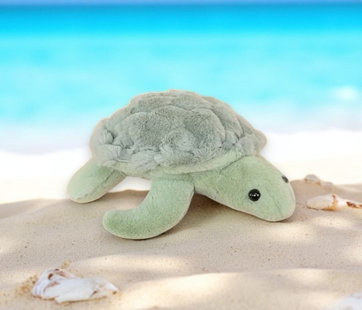 Cute Pastel Green Turtle Tummy Time Pillow Plush Toy | 11.02-inch
