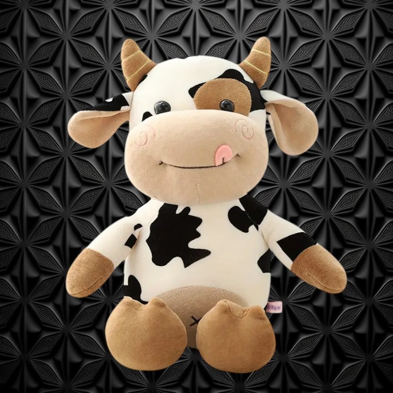 Moo Moo Plush Cow Tummy Time Pillow Plush Toy |11.8-inch Soft Doll