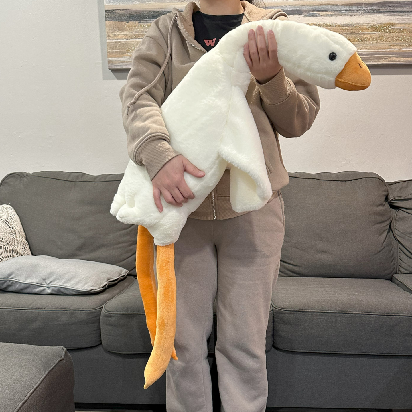 Cute Duck Goose Big Pillow Plush Toy | 19-inch - 75-inch Soft Duck Doll Kids