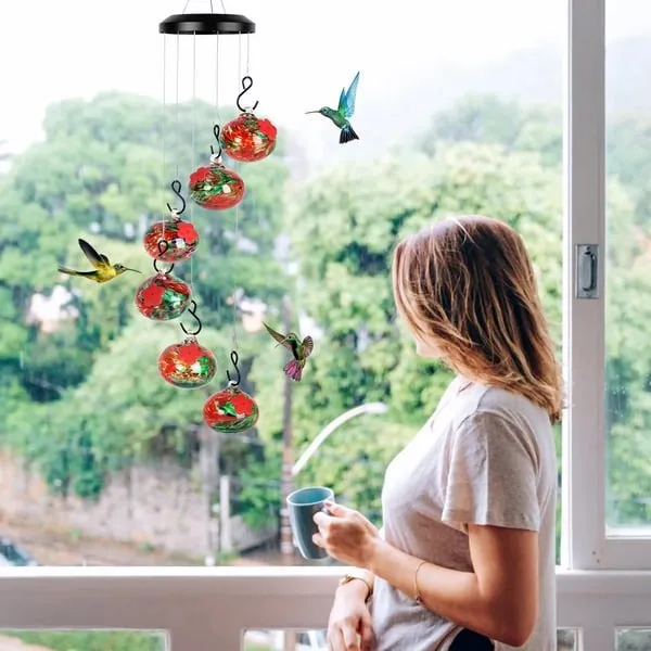 Charming Wind Chimes Hummingbird feeders Garden Decor