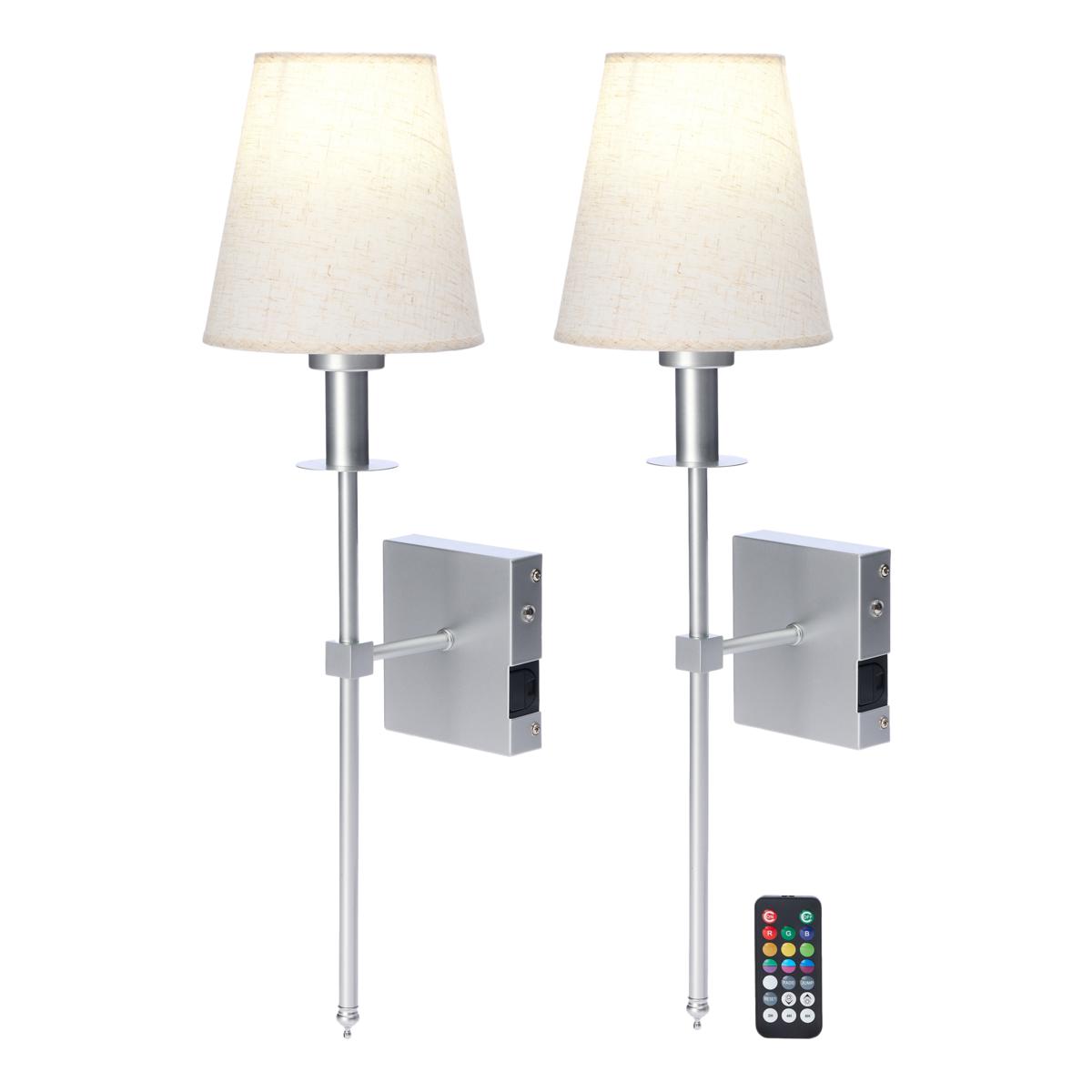💝𝗧𝗼𝗱𝗮𝘆'𝘀 𝗦𝗽𝗲𝗰𝗶𝗮𝗹𝘀💝Buy 2 Get 2 Free✨RGB Wireless Rechargeable LED Wall Sconce - 2-pack