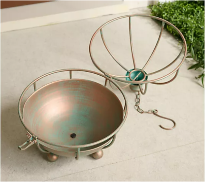 Garden Reflections Set of 2 Domed Metal Plant Cages