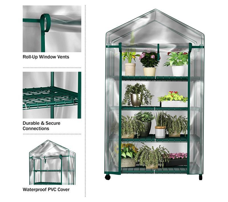 💝𝗧𝗼𝗱𝗮𝘆'𝘀 𝗦𝗽𝗲𝗰𝗶𝗮𝗹𝘀💝Buy 2 Get 2 Free🪴4-Tier Mini Greenhouse Portable Greenhouse