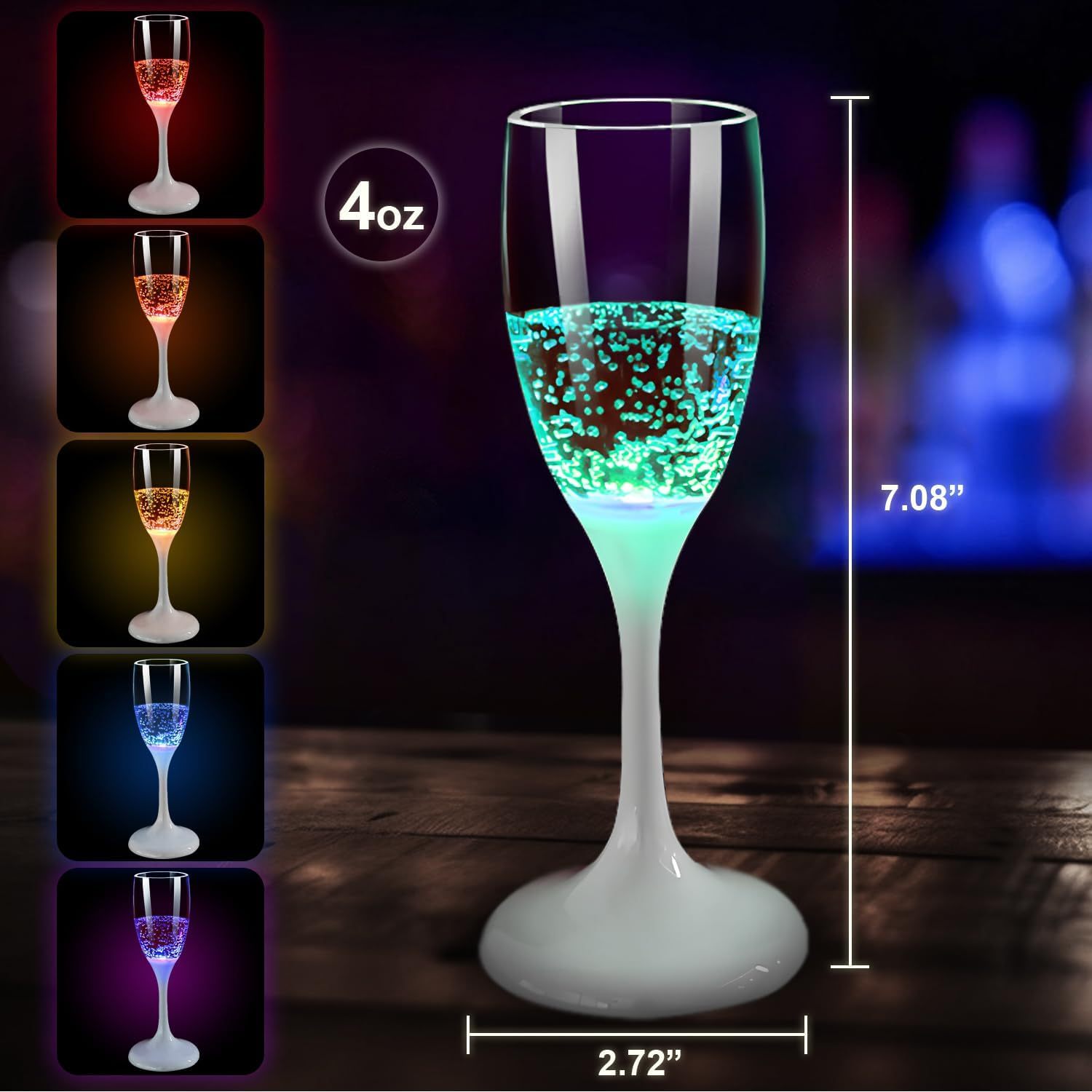 🥂LED Light Up Cups Wine Champagne Glass