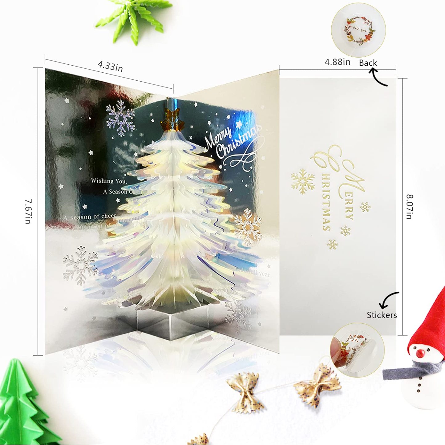🔥Early Black Friday Sale - 3D Glitter Christmas Tree Greeting Card